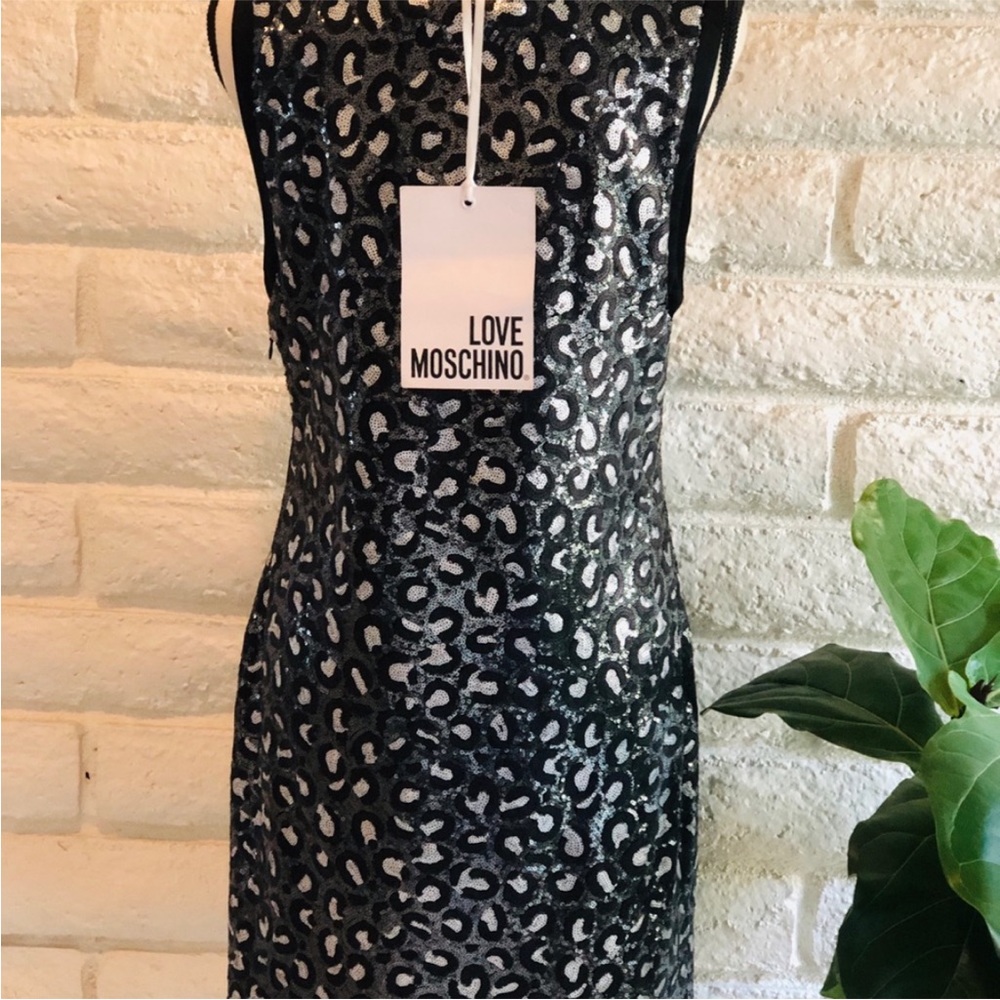 NWT Love Moschino Sequin-Embellished Cocktail Dress Size 4 - Picture 4 of 11